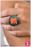 Paparazzi "Pulling Rank" Orange Ring Paparazzi Jewelry