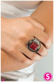 Paparazzi "Pulling Rank" Red Ring Paparazzi Jewelry