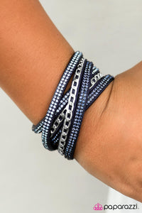 Paparazzi "Put On Your Game Face - Blue" bracelet Paparazzi Jewelry