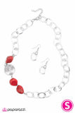 Paparazzi "Putting Down Roots - Red" Necklace & Earring Set Paparazzi Jewelry