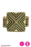 Paparazzi "Pyramid Scheme" Brass Ring Paparazzi Jewelry