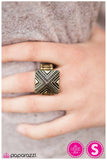 Paparazzi "Pyramid Scheme" Brass Ring Paparazzi Jewelry