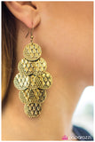 Paparazzi "Python - Brass" earring Paparazzi Jewelry