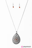 Paparazzi "QUEEN Me" Orange Necklace & Earring Set Paparazzi Jewelry