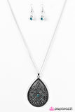 Paparazzi "QUEEN Me" Blue Necklace & Earring Set Paparazzi Jewelry