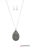 Paparazzi "QUEEN Me" Yellow Necklace & Earring Set Paparazzi Jewelry