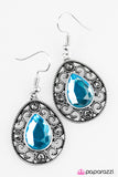 Paparazzi "Queen Monarch" Blue Earrings Paparazzi Jewelry