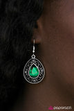 Paparazzi "Queen Monarch" Green Earrings Paparazzi Jewelry