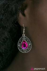 Paparazzi "Queen Monarch" Pink Earrings Paparazzi Jewelry