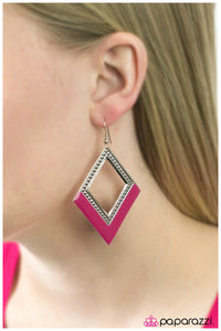 Paparazzi "Queen of Diamonds - Pink" earring Paparazzi Jewelry