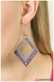 Paparazzi "Queen of Diamonds - Purple" earring Paparazzi Jewelry
