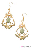 Paparazzi "Queen Of Spades - Green" earring Paparazzi Jewelry