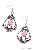 Paparazzi "Queen Of Spades - Pink" earring Paparazzi Jewelry