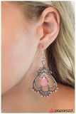 Paparazzi "Queen Of Spades - Pink" earring Paparazzi Jewelry