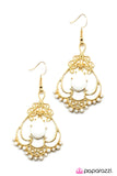 Paparazzi "Queen Of Spades - White" earring Paparazzi Jewelry