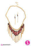 Paparazzi "Queen Of the Desert" Multi Necklace & Earring Set Paparazzi Jewelry