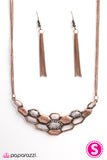 Paparazzi "Queen Of The Hive" Copper Necklace & Earring Set Paparazzi Jewelry