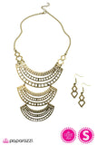 Paparazzi "Queen of the Nile - Brass" necklace Paparazzi Jewelry