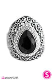 Paparazzi "Queen Regnant" Black Ring Paparazzi Jewelry