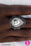 Paparazzi "Queen Regnant" White Ring Paparazzi Jewelry