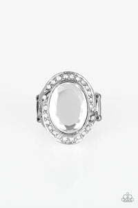 Paparazzi "Queen Scene" White Ring Paparazzi Jewelry