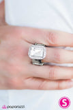 Paparazzi "Queens Court - White" ring Paparazzi Jewelry
