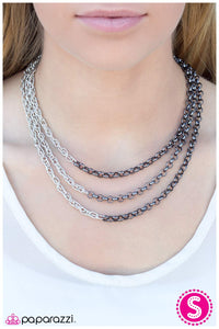 Paparazzi "Quicksand" Black Necklace & Earring Set Paparazzi Jewelry