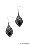 Paparazzi "Quite Queenly" Black Earrings Paparazzi Jewelry