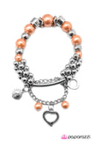 Paparazzi "Quit Playing Games With My Heart" Orange Bracelet Paparazzi Jewelry