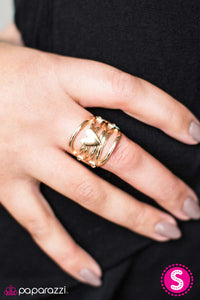 Paparazzi "Racing Heart" Gold Ring Paparazzi Jewelry