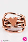 Paparazzi "Racing Heart" Copper Ring Paparazzi Jewelry