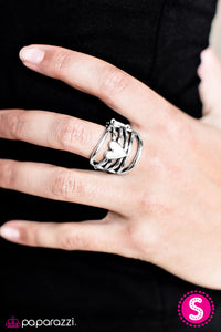 Paparazzi "Racing Heart" Silver Ring Paparazzi Jewelry