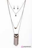 Paparazzi "Rainbow Cliffs" Copper Necklace & Earring Set Paparazzi Jewelry