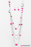 Paparazzi "Rainbow Radiance" Pink Necklace & Earring Set Paparazzi Jewelry