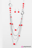 Paparazzi "Rainbow Radiance" Red Necklace & Earring Set Paparazzi Jewelry