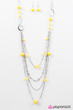 Paparazzi "Rainbow Radiance" Yellow Necklace & Earring Set Paparazzi Jewelry