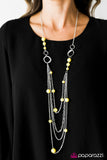 Paparazzi "Rainbow Radiance" Yellow Necklace & Earring Set Paparazzi Jewelry