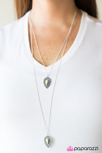 Paparazzi "Rainbow Rainforest" Green Necklace & Earring Set Paparazzi Jewelry