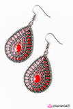 Paparazzi "Raining Rainbows - Red" earring Paparazzi Jewelry