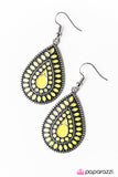 Paparazzi "Raining Rainbows - Yellow" earring Paparazzi Jewelry