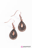 Paparazzi "Rain Parade - Copper" earring Paparazzi Jewelry