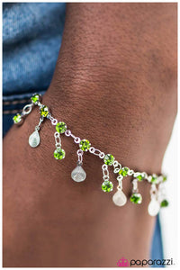 Paparazzi "Rain, Rain Go Away" Green Bracelet Paparazzi Jewelry