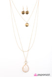 Paparazzi "RAIN Supreme" Gold Necklace & Earring Set Paparazzi Jewelry