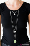 Paparazzi "RAIN Supreme" Green Necklace & Earring Set Paparazzi Jewelry