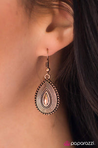 Paparazzi "Rainy Days" Copper Earrings Paparazzi Jewelry