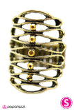 Paparazzi "Rattle the Cage - Brass" ring Paparazzi Jewelry
