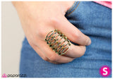 Paparazzi "Rattle the Cage - Brass" ring Paparazzi Jewelry