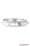 Paparazzi "Read The REFINED Print" White Bracelet Paparazzi Jewelry