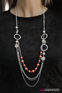 Paparazzi "Ready for Romance - Orange" Necklace & Earring Set Paparazzi Jewelry