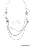 Paparazzi "Ready For Romance - Pink" Necklace & Earring Set Paparazzi Jewelry